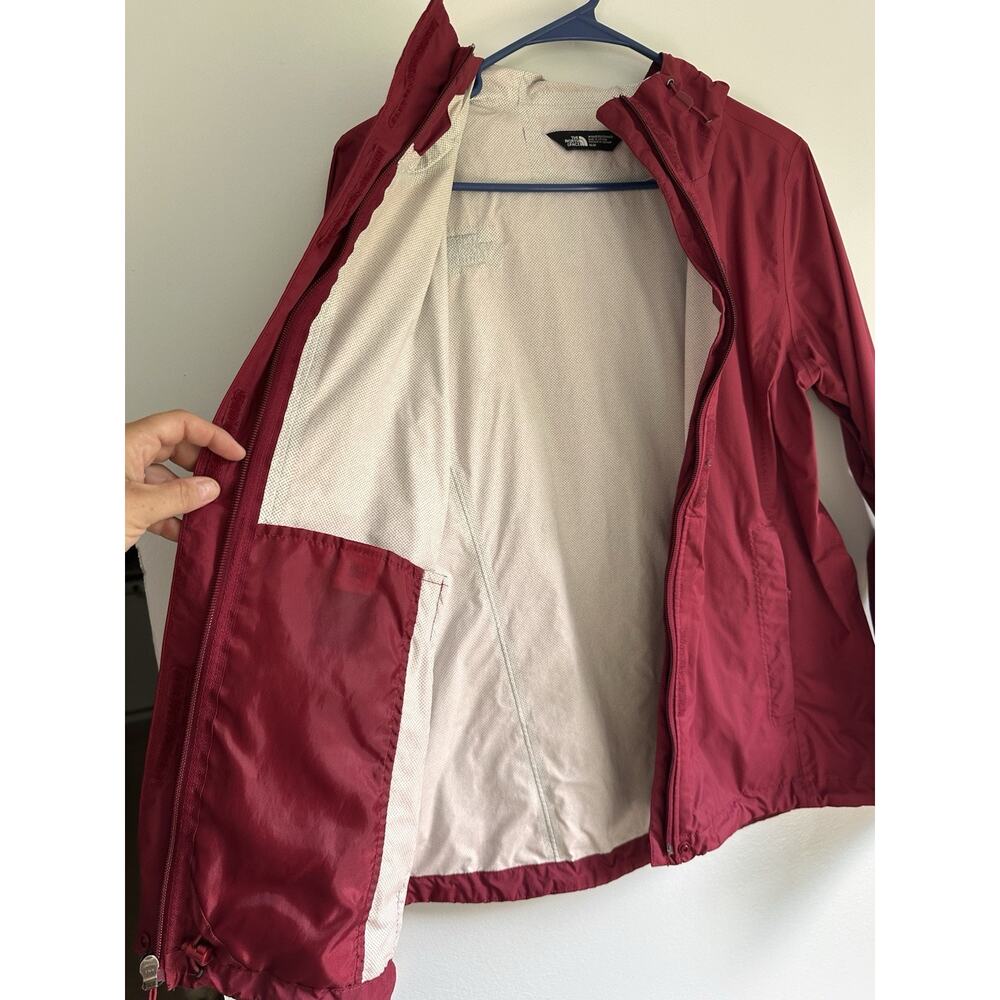 The North Face DryVent Jacket Womens Medium Raspberry Pink Hooded Windbreaker - Picture 7 of 9